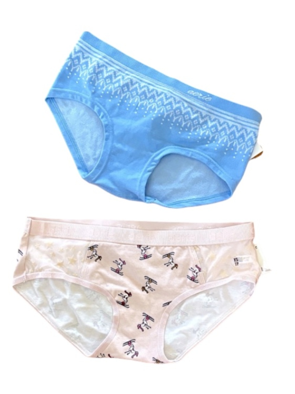 AERIE➕SET OF 2: Boy-Brief Winter Theme Panties NWT